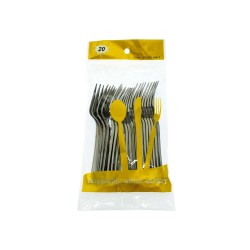 Disposable Fork Silver 14cm 20pcs